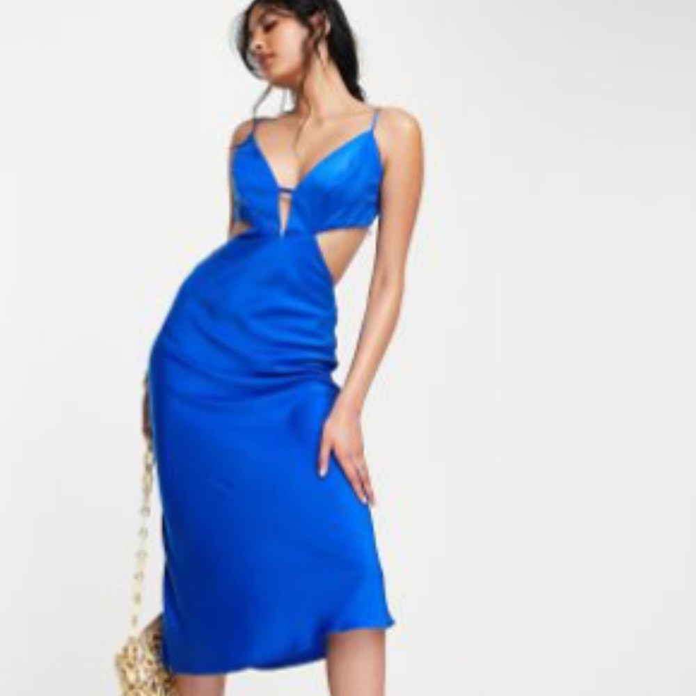 ASOS Vibrant Blue Backless Dress